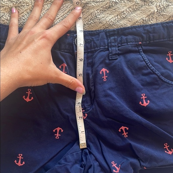 Faded Glory Navy Shorts with‎ Pink Anchors size 16 - Picture 7 of 8